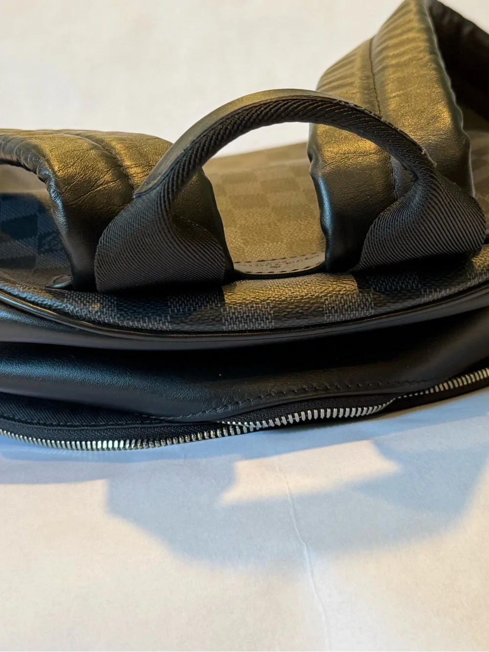 Louis Vuitton Black Damier Graphite Backpack with Front Zip Pocket